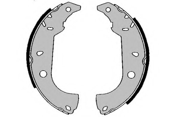 RAICAM 7048RP Brake Shoe Set, parking brake